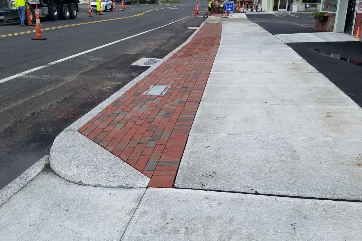 Brick Accent pavers installed - September 6, 2017